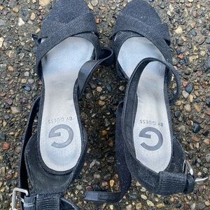 GUESS Women's Black Strappy Sandals